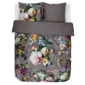 Bedding Fleur 200x220cm with 2 pillowcases 60x70cm dark grey