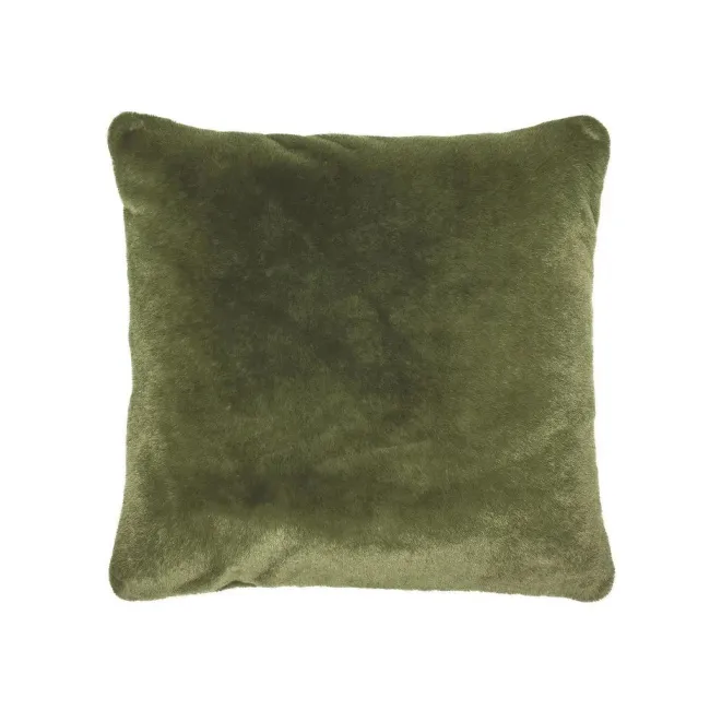 cushion Furry 50x50cm green