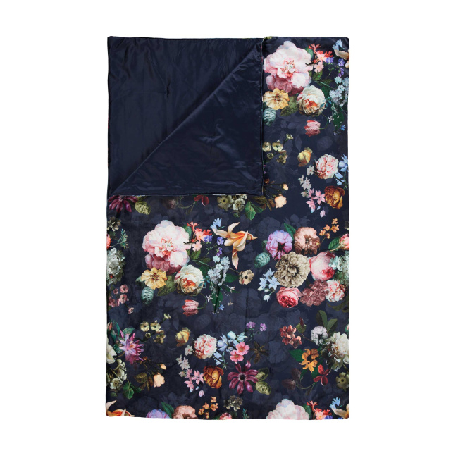 quilt Fleur 240x100cm navy blue