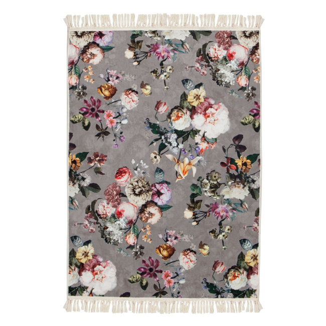 carpet Fleur 60x90cm dark grey