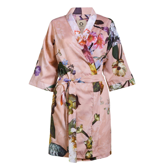 Kimono Fleur S różowe