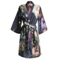 Kimono Fleur S granatowe