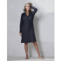 Dressing gown Louise M navy blue - 3