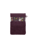 Bath mitt Fleur 16x22cm plum