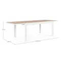 Garden table Bron 160-240x100cm white - 5
