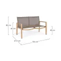 Sofa ogrodaowa Kabiro 2-osobowa natural - 4