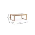 Garden table Kabiro 90x56,5x34cm natural - 4