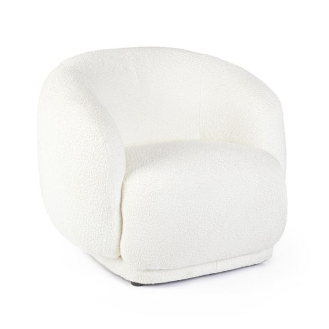 armchair Tecla 93x73cm white