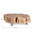 Stolik kawowy Eneas 90x30cm z drewna akacji - 4