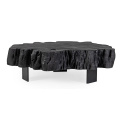 Coffee table Keval 90x32 in acacia wood black - 9