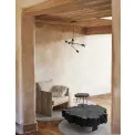 Stolik kawowy Keval 90x32 z drewna akacji czarny - 9