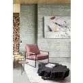 Stolik kawowy Keval 90x32 z drewna akacji czarny - 8