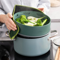 Steam cooking lid 24cm green - 3