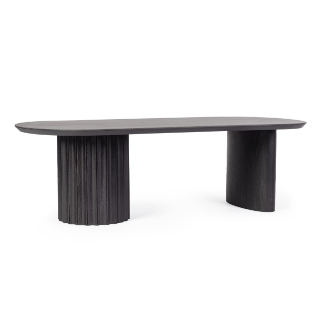 coffee table Orleans 130x65cm black oval