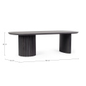 coffee table Orleans 130x65cm black oval - 9