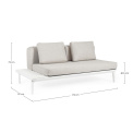Sofa ogrodowa Madera 2 osobowa lounge biała + poduszki - 12