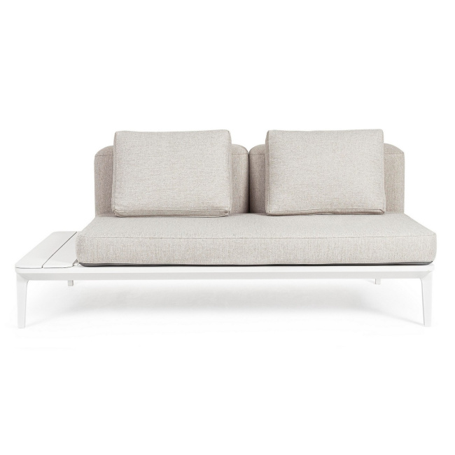 Sofa ogrodowa Madera 2 osobowa lounge biała + poduszki - 1
