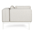 Sofa ogrodowa Madera 2 osobowa lounge biała + poduszki - 6