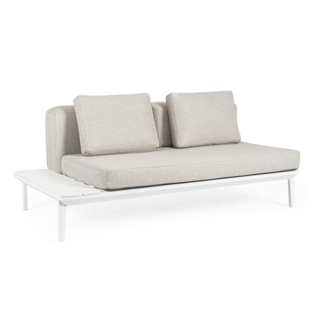 Garden sofa Madeira 2 person lounge white + cushions