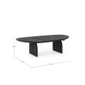 coffee table Monterrey 135x76cm black - 8