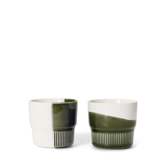 Set of 2 mugs Moments 280ml forest green