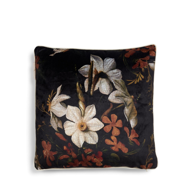 Decorative cushion Daffodils Reunited 50x50cm black