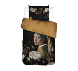 Pościel Floral Girl 140x220cm z poszewką na poduszkę 60x70cm czarny