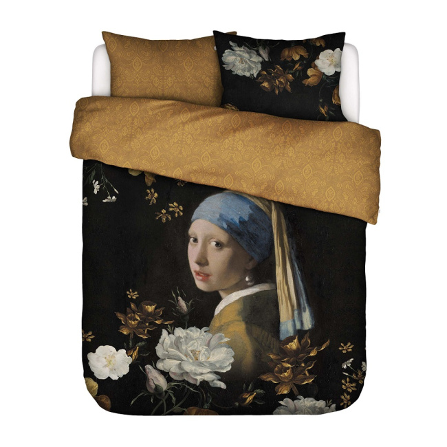 Bedding Floral Girl 200x220cm with 2 pillowcases 60x70cm black - 1