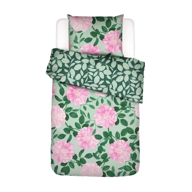 Bedding Bloom with a view 135x200cm with pillowcase 80x80cm green