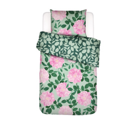 Pościel Bloom with a view 155x220cm z poszewką na poduszkę 80x80cm zielony