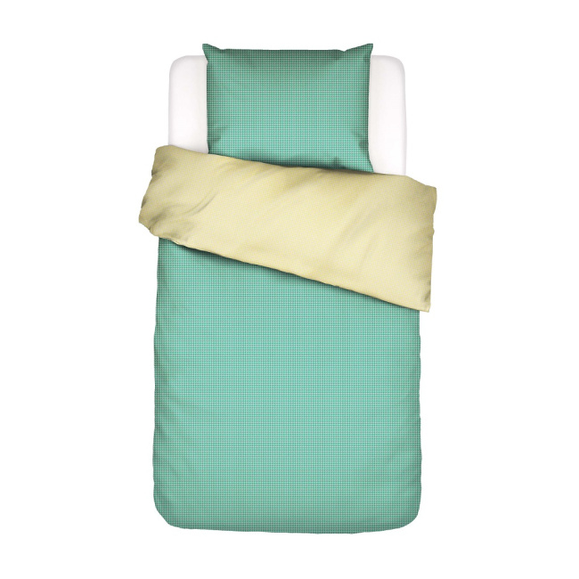 Bedding Pied de Cool 135x200cm with pillowcase 80x80cm green