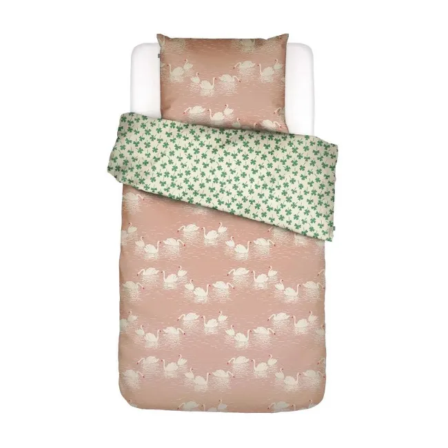 Bedding Swan Lake 135x200cm with pillowcase 80x80cm pink