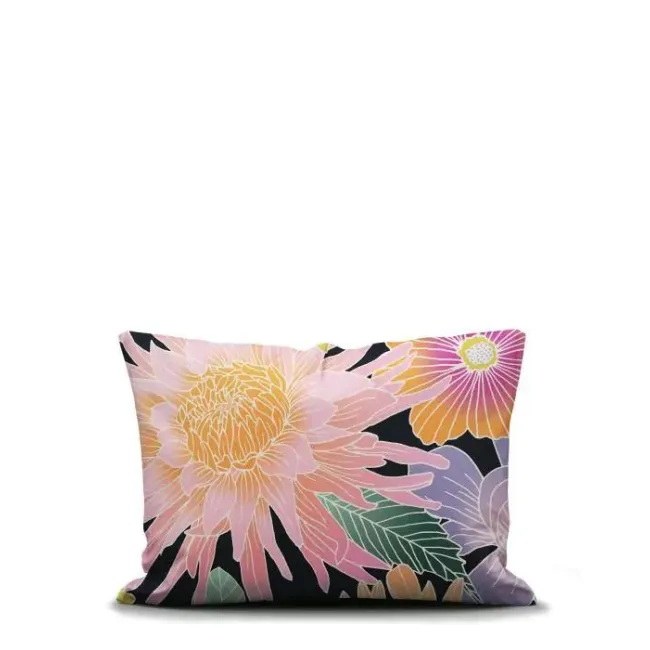 Poszewka na poduszkę Flower fling 60x70 czarna