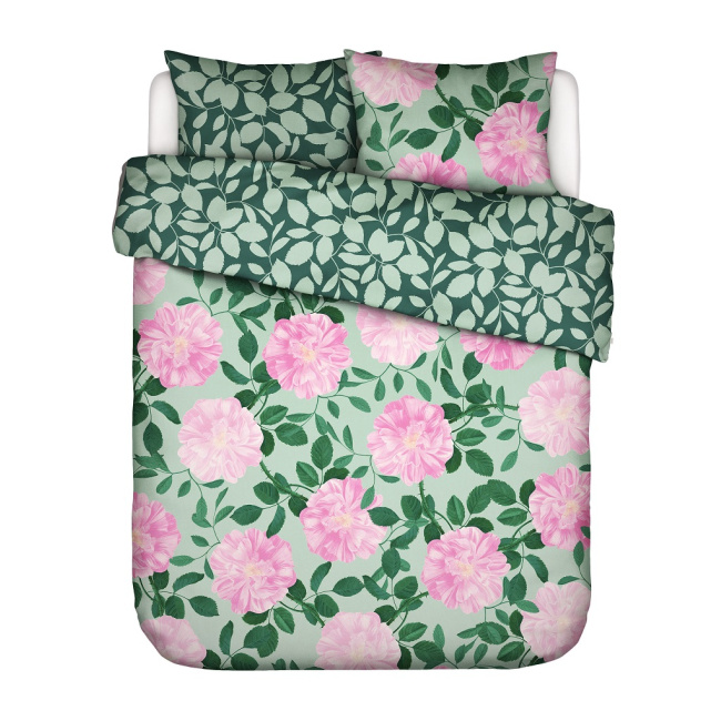 Bedding Bloom with a view 240x220cm with 2 pillowcases 60x70cm green - 1