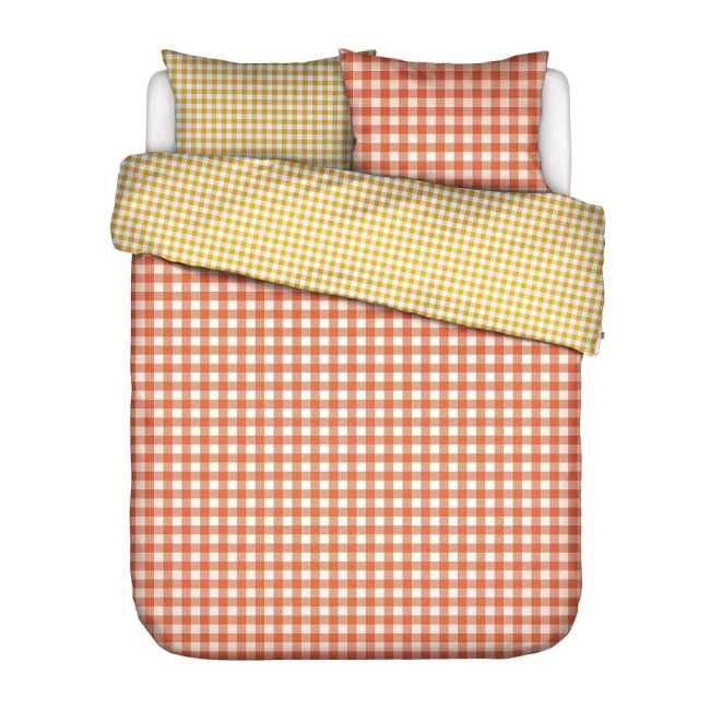 Bedding Checking-in 200x220cm with 2 pillowcases 60x70cm orange - 1