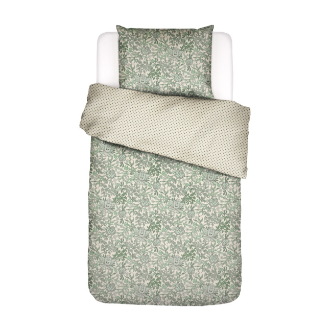 Bedding Ophelia 140x220cm with pillowcase 60x70cm green - 1