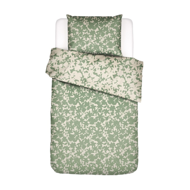 Bedding Sora 135x200 with pillowcase 80x80cm green