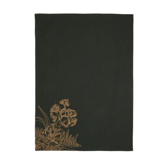 kitchen towel 50x70cm dark green - 1