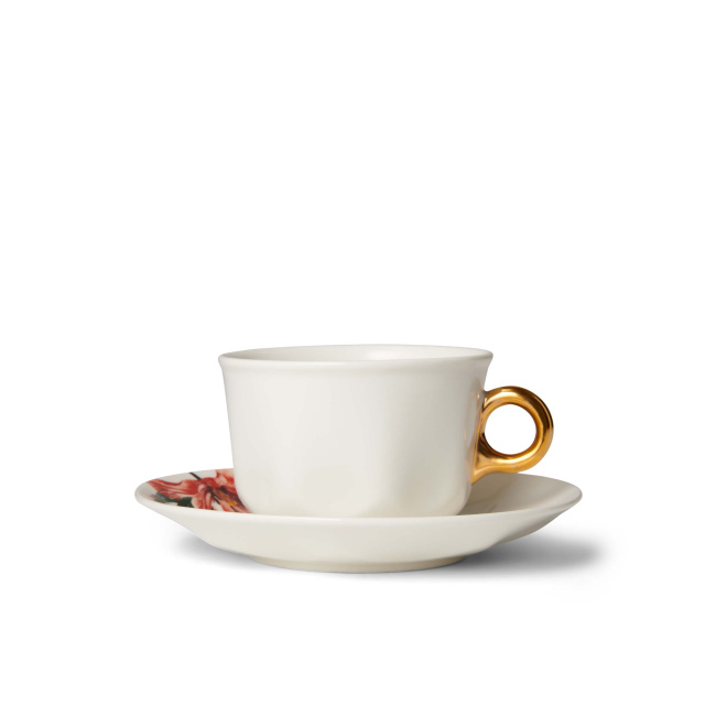 Cup with saucer Gallery 220ml for coffee white