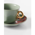 Cup with saucer Gallery 220ml for coffee green - 2