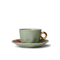 Cup with saucer Gallery 220ml for coffee green