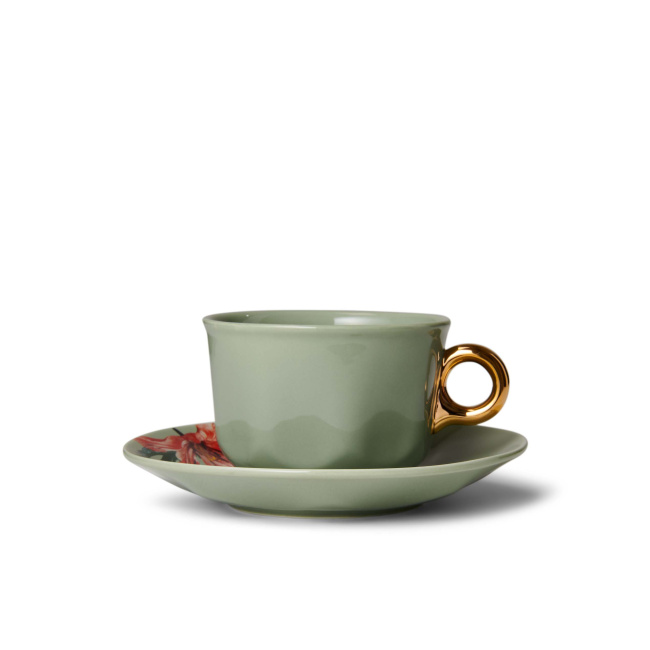 Cup with saucer Gallery 220ml for coffee green - 1