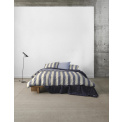 Bedding Malve 155x220cm with pillowcase 80x80cm navy blue - 2