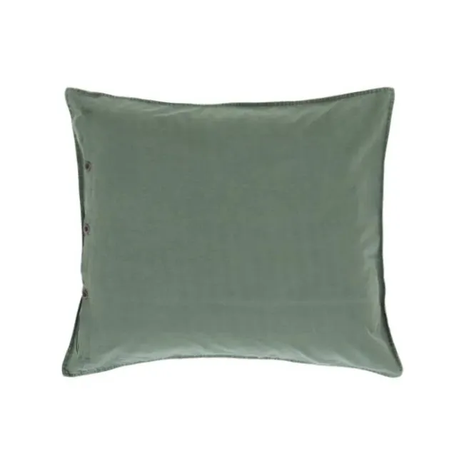Poszewka na poduszkę Senja 40x40cm zielona w drobną jodełkę