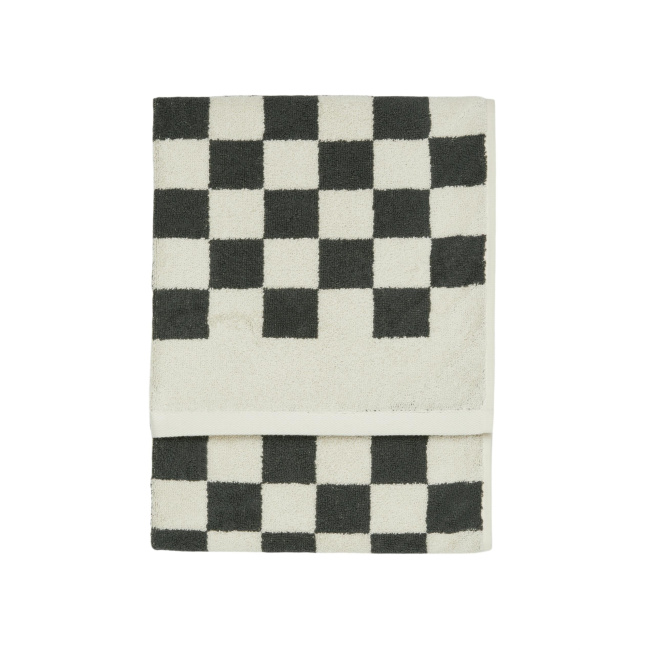 Ręcznik Checker 50x100cm antracytowy