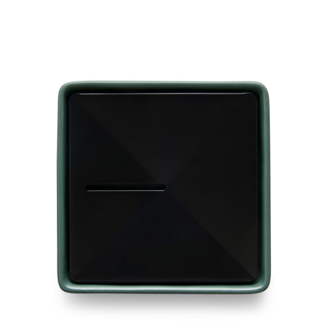 Soap dish Edge 10,5x10,5x2,1cm dark green