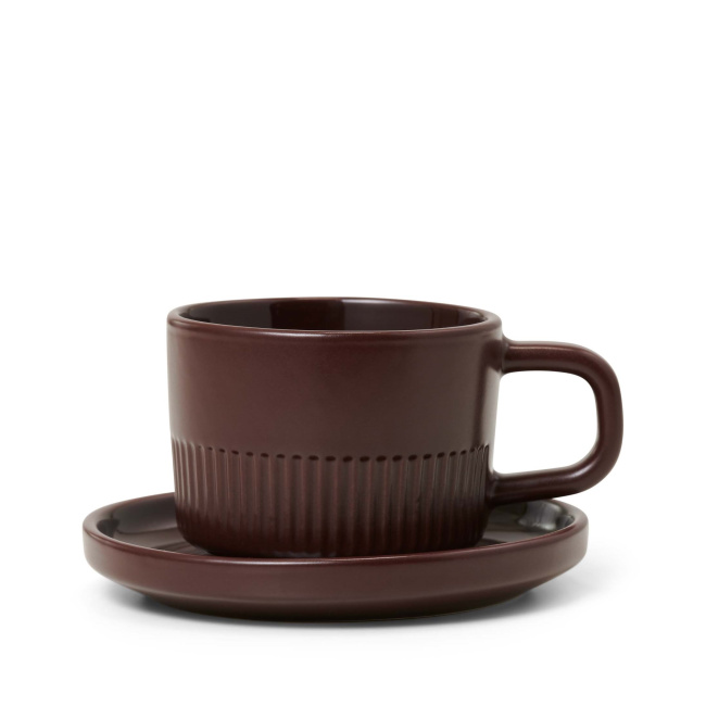 Cup with saucer Moments 100ml for espresso brown