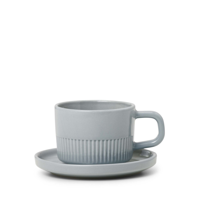 Cup with saucer Moments 100ml for espresso grey