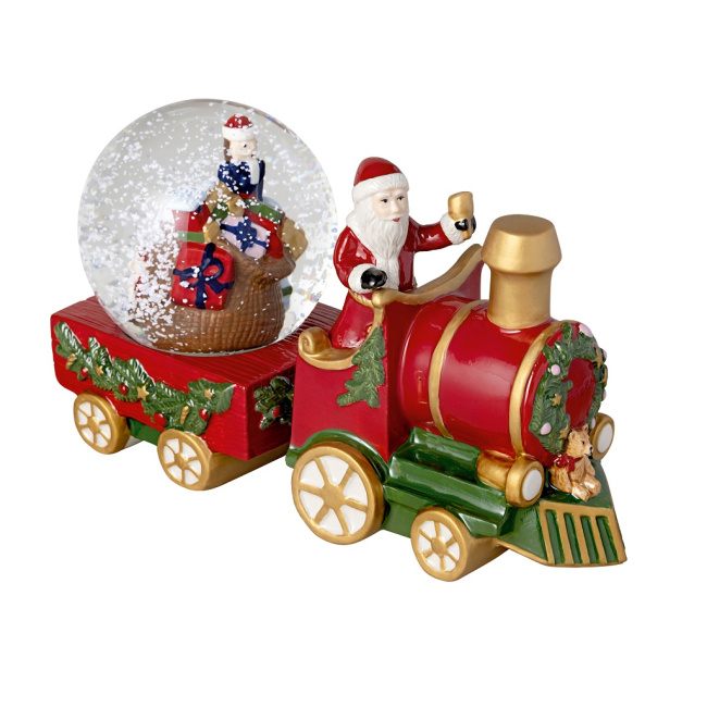 Decorative figurine Christmas Toy's locomotive with a snowball