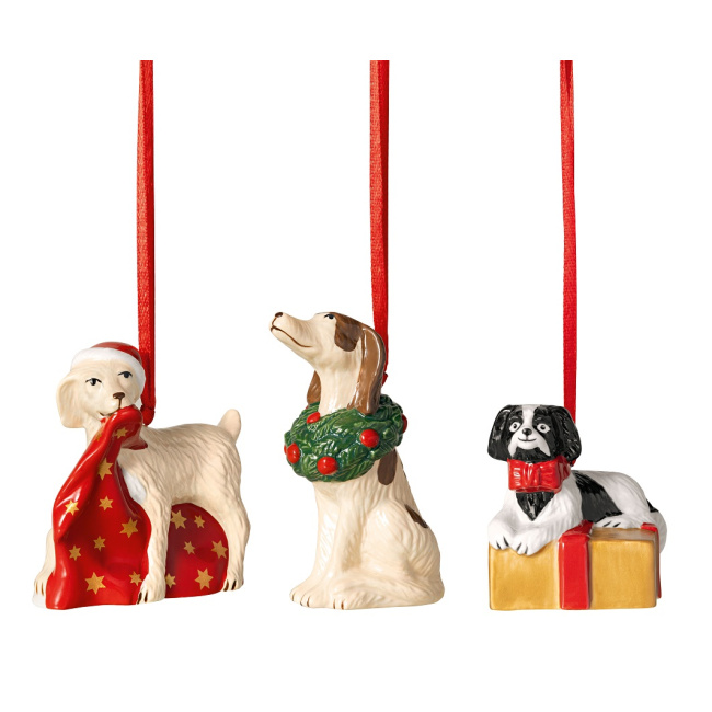 Set of 3 ornaments Nostalgic Ornaments dogs - 1